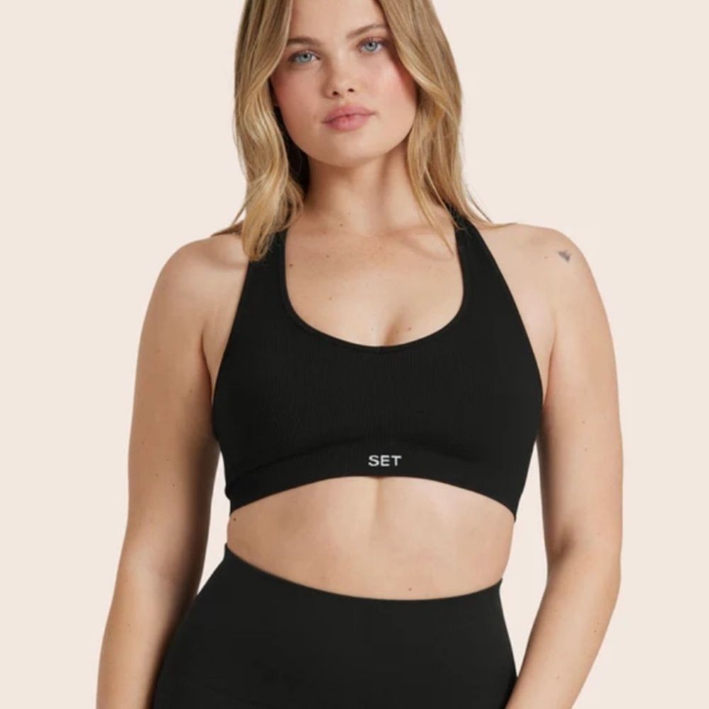 Nwt Set Active Sculptflex Power Racer Bra In Onyx Size Small